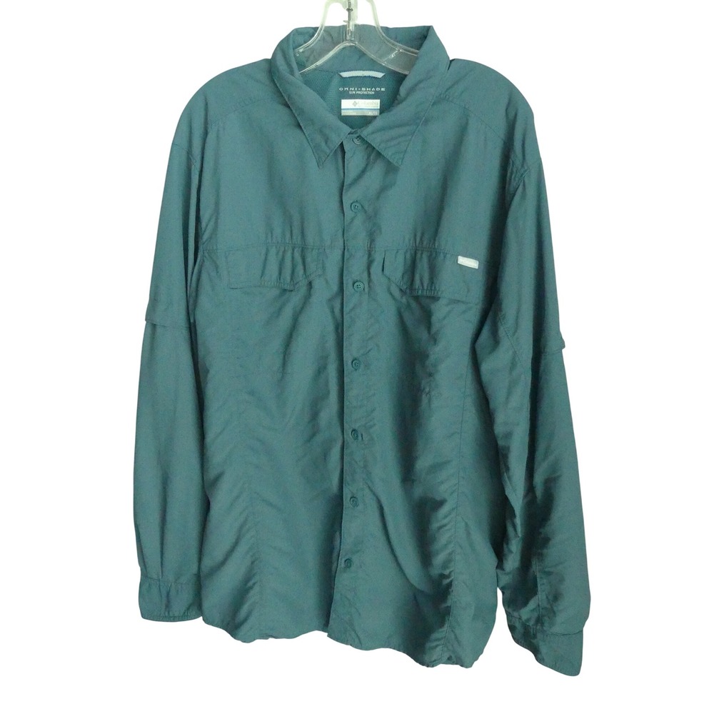 Columbia Mens Omni-Shade Silver Ridge UPF 50 Shirt XL Vented AM7453 Gorpcore